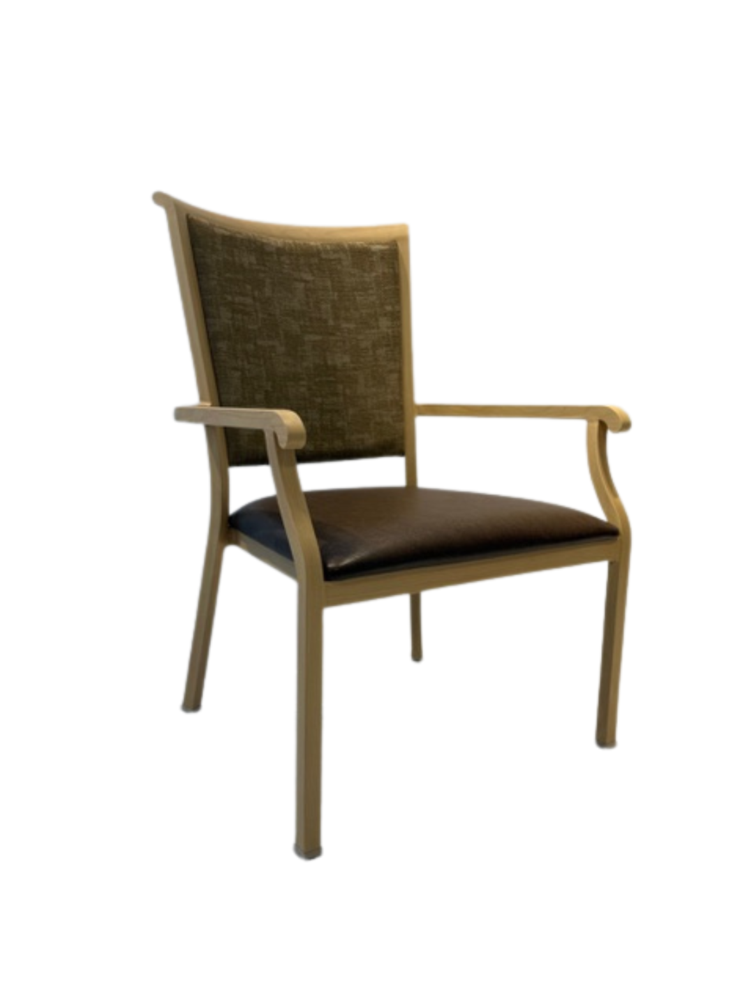 Randolph Faux Woodgrain Metal Bariatric Dining Chair