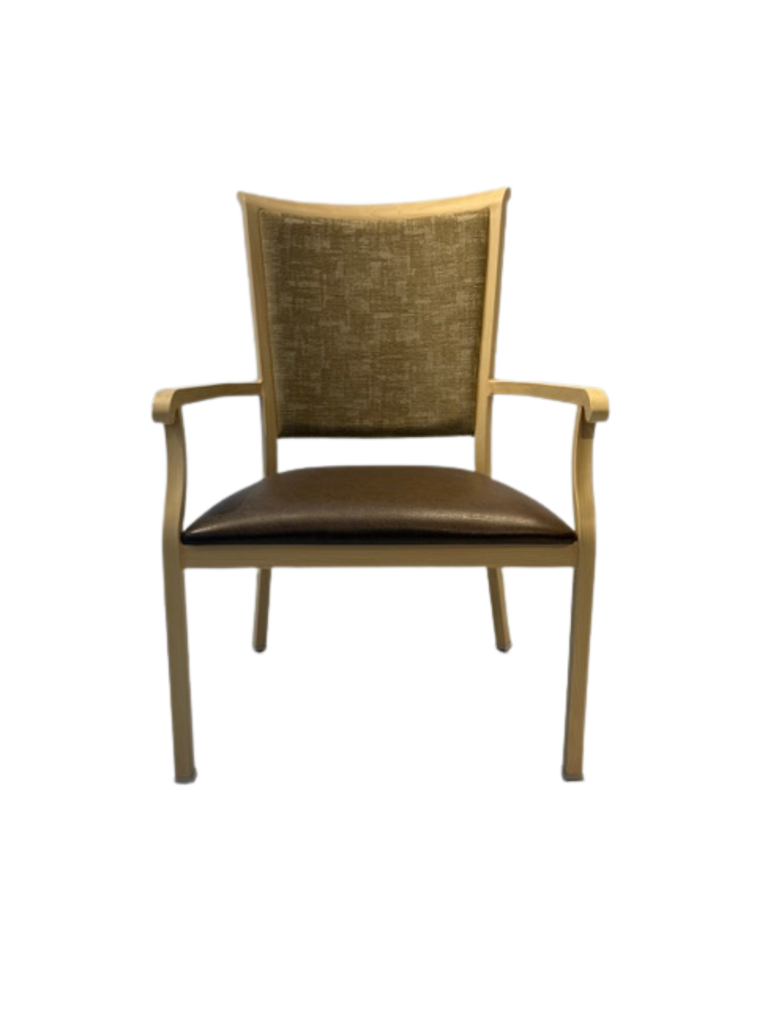 Randolph Faux Woodgrain Metal Bariatric Dining Chair