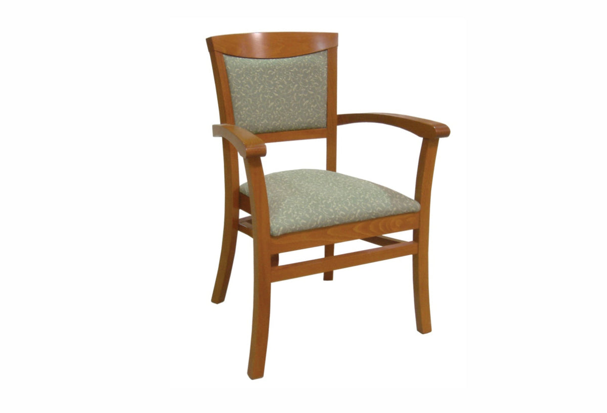 Douglass Stacking Wood Arm Dining Chair