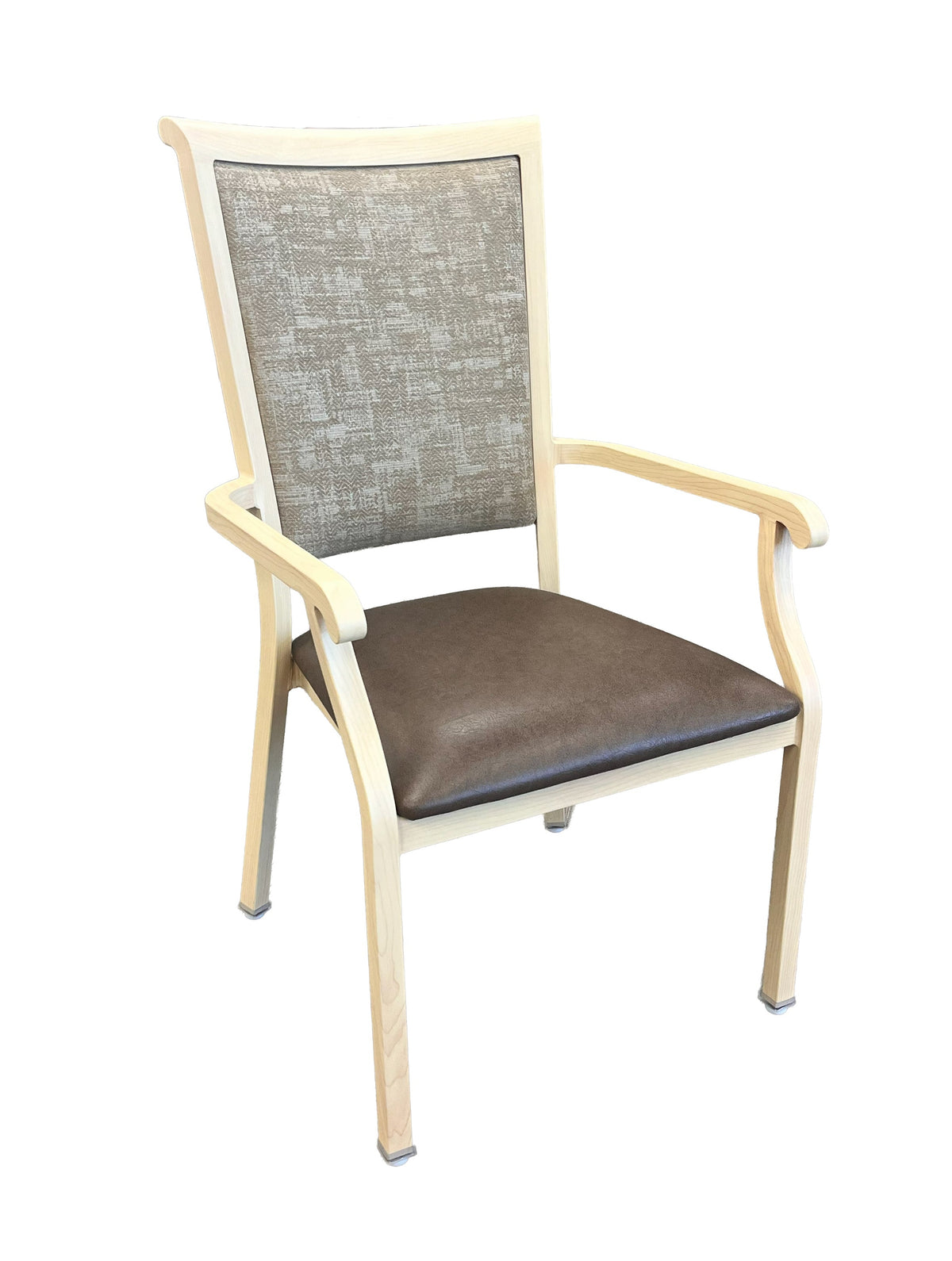 Lincoln Faux Woodgrain Metal Dining Chair
