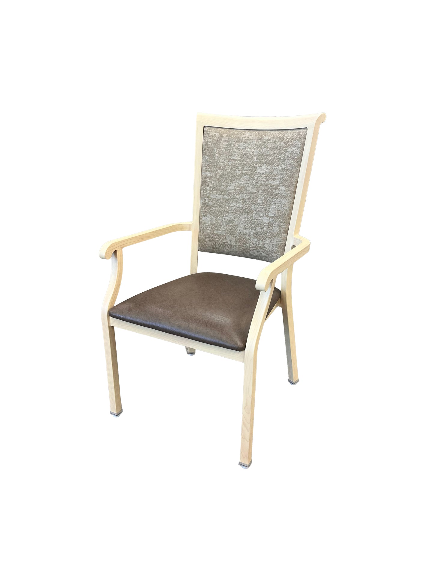 Lincoln Faux Woodgrain Metal Dining Chair