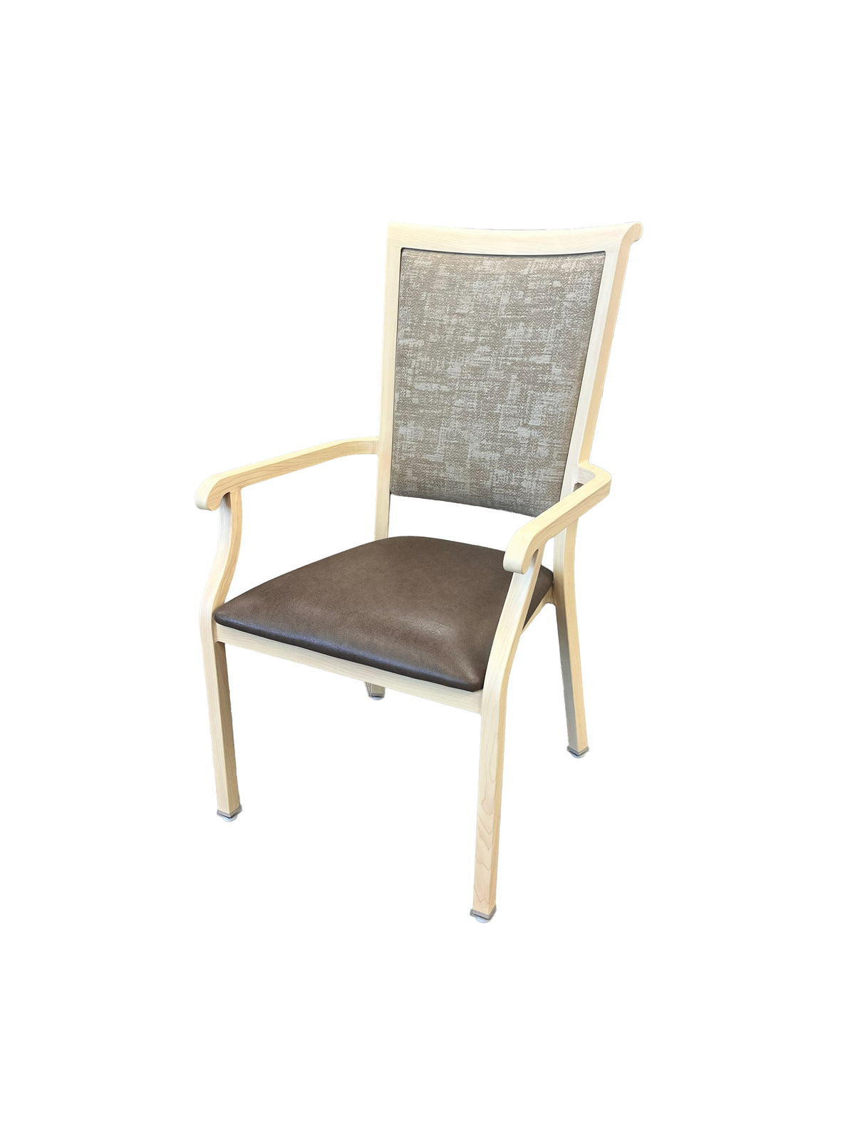 Lincoln Faux Woodgrain Metal Dining Chair