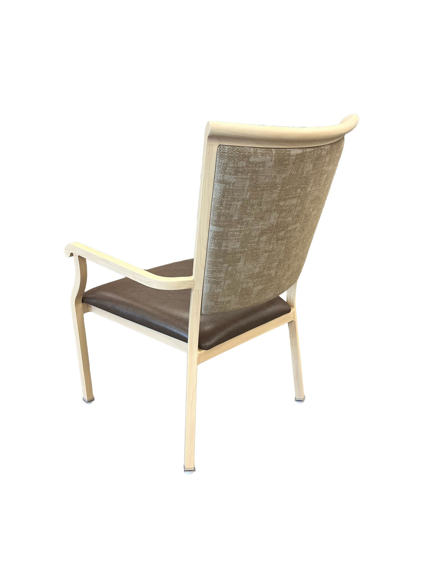 Lincoln Faux Woodgrain Metal Dining Chair