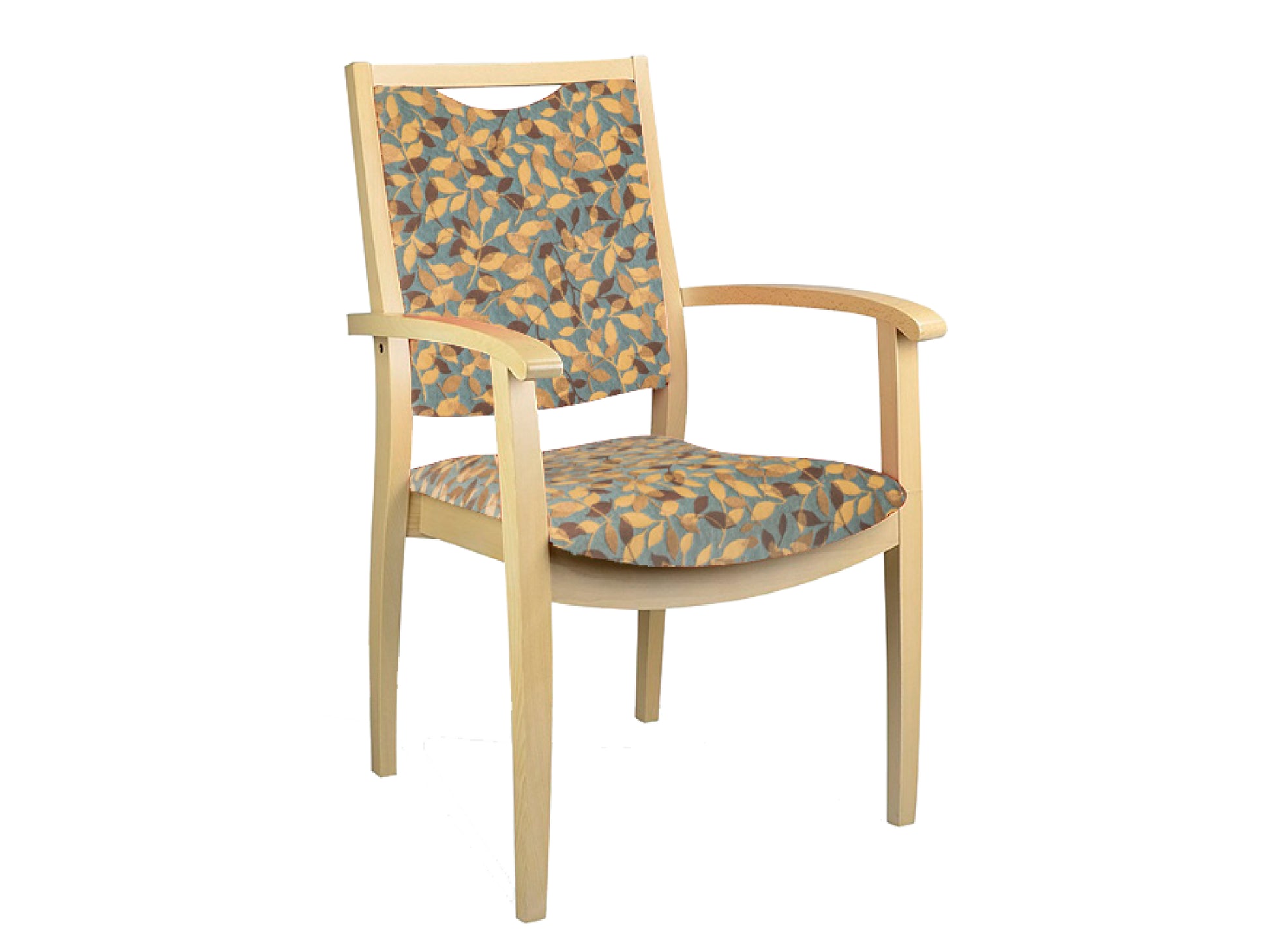 Milan Wood Arm Dining Chair