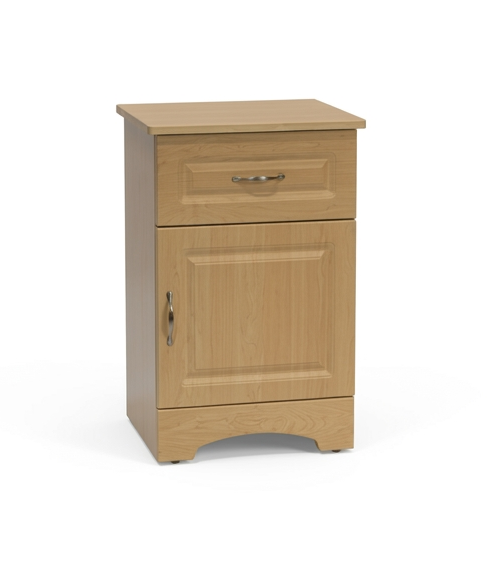 Traditional Bedside Cabinet, 1 Drawer, 1 Door