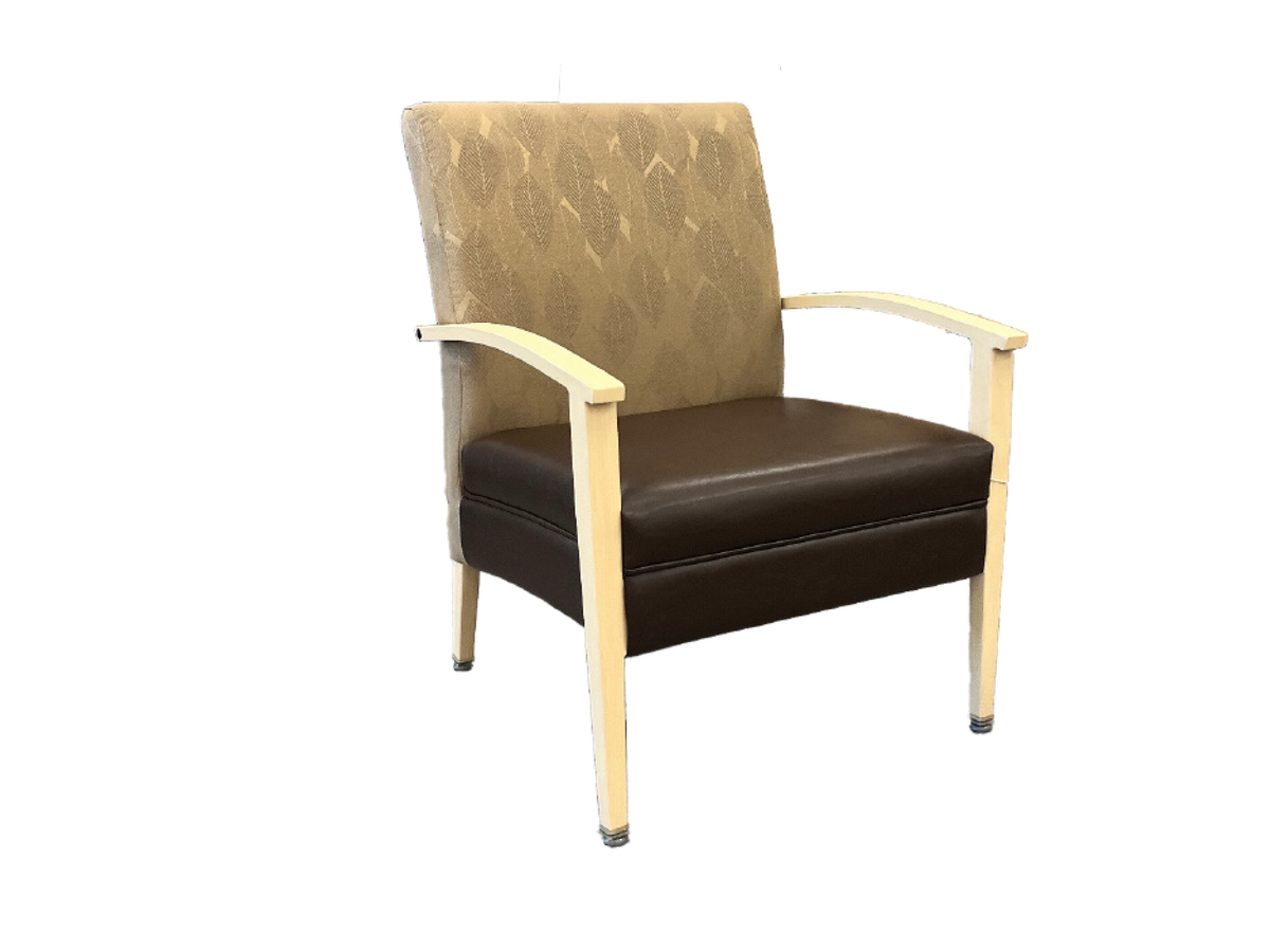 Wilson Faux Woodgrain Metal Resident Room Chair