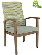 Palermo Flex Back Faux Woodgrain Metal Resident Room Chair - SPFPALERMO
